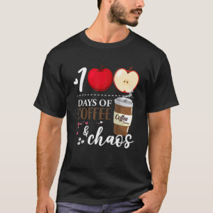 Camiseta 100 Días De Caos De Café, 100 Días De Maestría Esc
