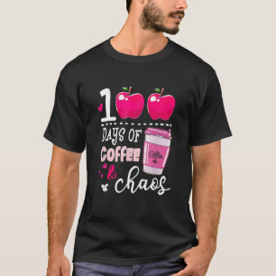 Camiseta 100 Días De Caos De Café Divertidos Maestros