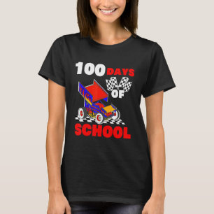 Camiseta 100 días de Carreras de autos sin escolaridad en l