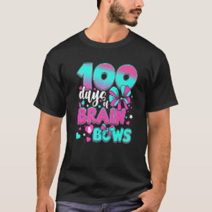 Camiseta 100 días de cerebros escolares y golpes 100 días d