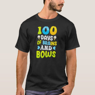 Camiseta 100 Días de Cerebros y Lazos Maestros Niños 100º D