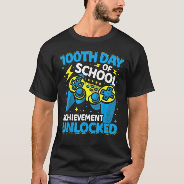 Camiseta 100 Días De Chica De Chicas Controladoras De Video (Anverso)