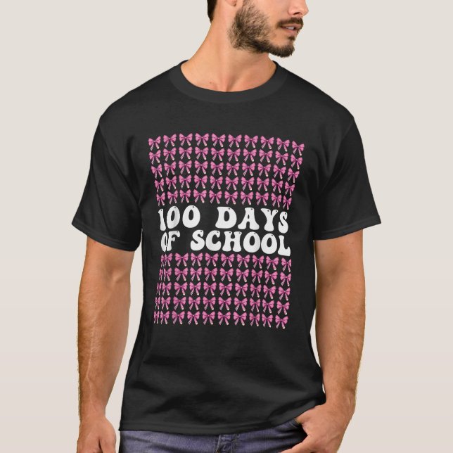 Camiseta 100 días de Chicas escolares Coquette Bow 100º día (Anverso)