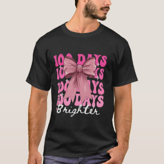 Camiseta 100 días de Chicas escolares Coquette Bow 100º día