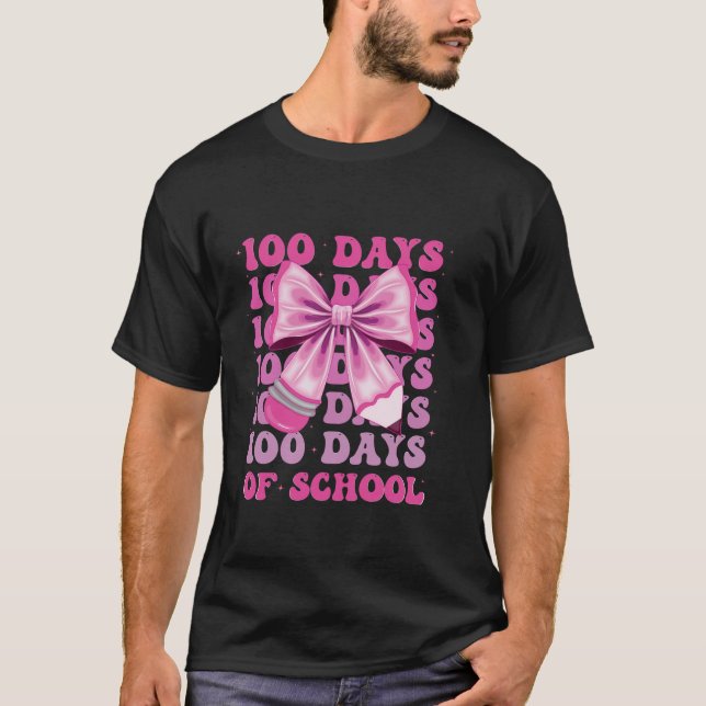 Camiseta 100 días de Chicas escolares Coquette Bow 100º día (Anverso)