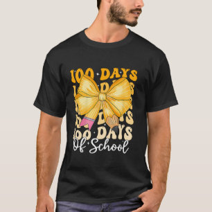 Camiseta 100 días de Chicas escolares Coquette Bow 100º día