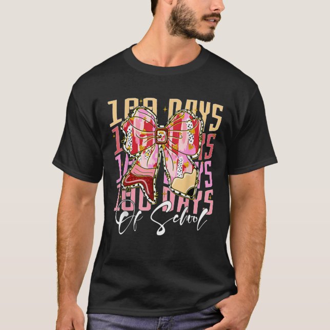 Camiseta 100 días de Chicas escolares Coquette Bow 100º día (Anverso)