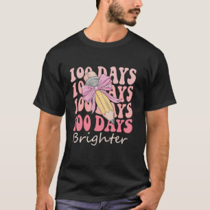 Camiseta 100 días de Chicas escolares Coquette Bow 100 días
