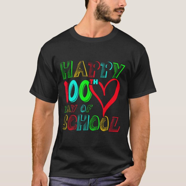 Camiseta 100 días de clase 100 días de alumnos educados (Anverso)