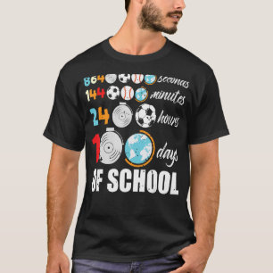 Camiseta 100 días de clase de alumnos de primaria de preesc