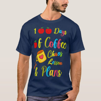 Camiseta 100 días de clase de caos de café planes 100th Sc