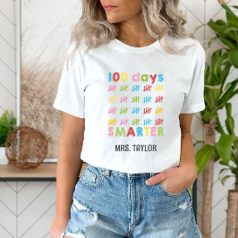 Camiseta 100 días de clase educativa educativa colorida pro