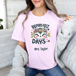 Camiseta 100 días de clase educativa educativa colorida pro