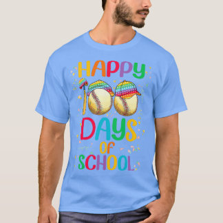 Camiseta 100 días de clases de maestros de béisbol niños 10