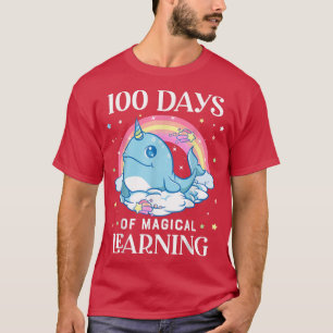 Camiseta 100 días de clases de Narwhal, Chicas de unicornio
