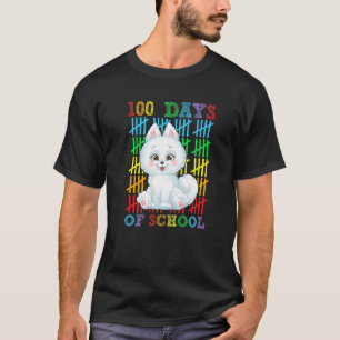 Camiseta 100 días de clases de perros samoyed Lover Gracios