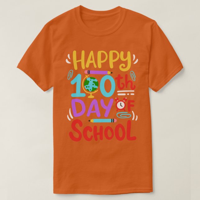 Camiseta 100 días de clases felices 100 días (Diseño del anverso)