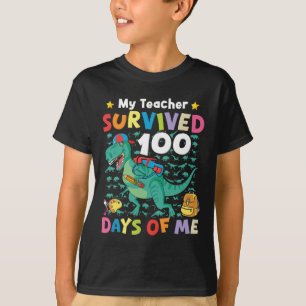 Camiseta 100 días de clases mi profesor sobrevivió 100 días