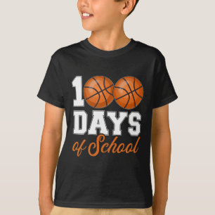 Camiseta 100 días de clases para estudiante de baloncesto d