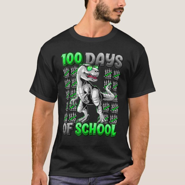 Camiseta 100 días de clases Trex 100 días más inteligentes  (Anverso)