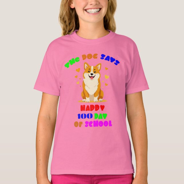 Camiseta 100 días de clases: Una celebración atractiva con  (Anverso)