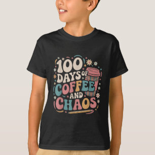 Camiseta 100 Días De Coffee Chaos Shirt 100 Día De