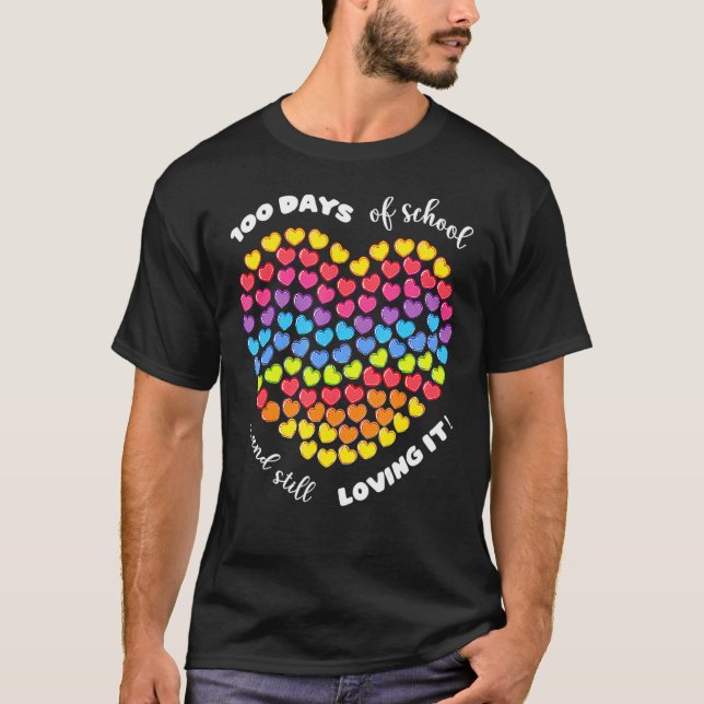 Camiseta 100 Días De Colegio Celebran El 100º Día De La Esc (Anverso)