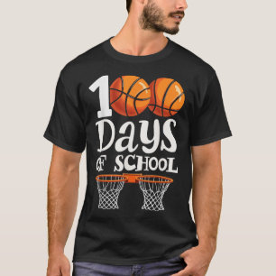Camiseta 100 días de colegio de niños de básquetbol 100 día
