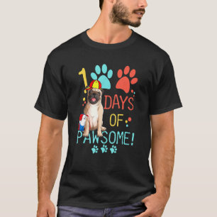 Camiseta 100 Días De Colegio De Perro De Pug 100 Días De Pa