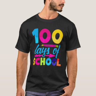 Camiseta 100 Días De Colegio Divertido 100 Días Más Brillan