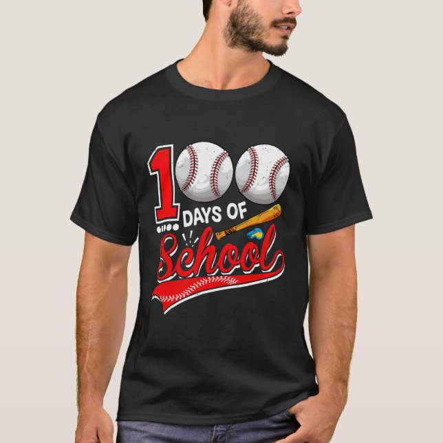 Camiseta 100 Días De Colegio Feliz 100 Días De Enseñanza De (Anverso)