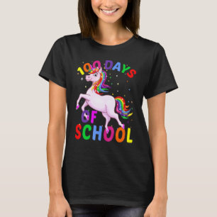 Camiseta 100 Días de Colegio Lindos Unicornios para Chicas