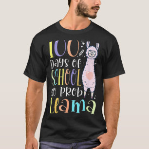 Camiseta 100 Días De Colegio Llama Unicorn 100 Días De Escu