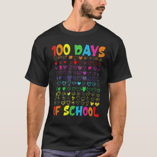 Camiseta 100 Días De Colegio Maestra niños Estudiante Chico