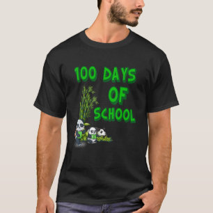 Camiseta 100 Días de Colegio Panda Lindo Niños de 1er Grado