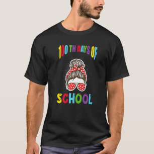 Camiseta 100 días de colegio Peinado Despeinado Gafas de so