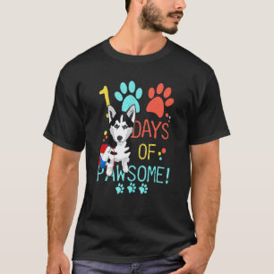 Camiseta 100 Días De Colegio Perro Husky 100 Días De Pawsom