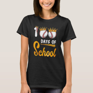 Camiseta 100 Días de Colegio Profesor de Béisbol Niños 100º