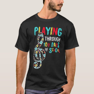Camiseta 100 Días De Colegio Profesor De Música Genial Alum