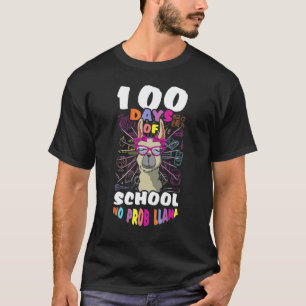 Camiseta 100 Días De Colegio Sin Prob Llama Maestros Estudi