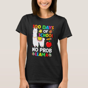 Camiseta 100 Días De Colegio Sin Prob Llama Profesor 100º D