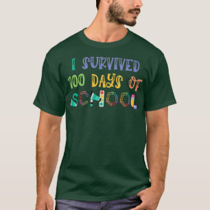 Camiseta 100 días de colegio sobreviví a 100 días de colegi