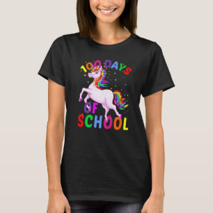 Camiseta 100 Días de Colegio Unicornio Adorable para Chicas