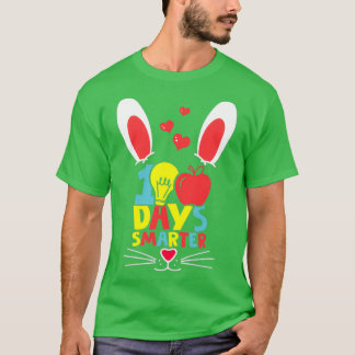 Camiseta 100 Días De Conejo Escolar 100 Días Más Inteligent