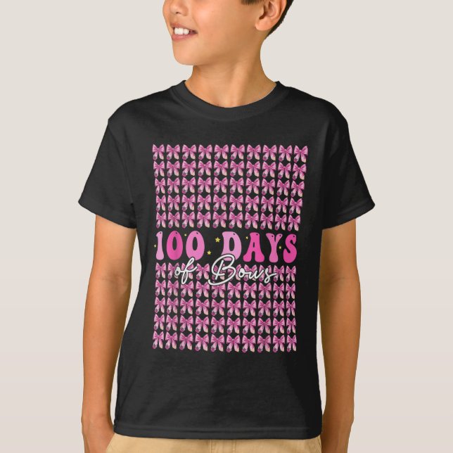 Camiseta 100 Días De Coqueta De Bows 100º Día De Enseñanza (Anverso)