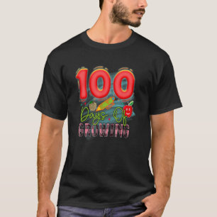Camiseta 100 Días De Creciente Divertido Profesor Estudiant
