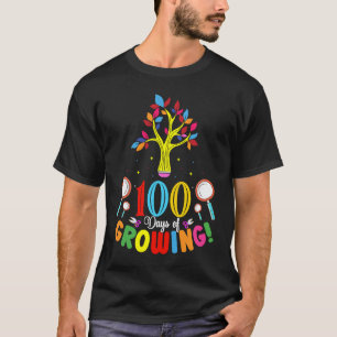 Camiseta 100 Días De Crecimiento 100 Días De Árbol Escolar 