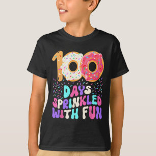 Camiseta 100 Días De Curso De Chica Escolar Derramado De Fe