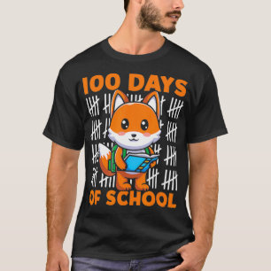 Camiseta 100 Días De Curso Escolar Con Mochila De Escuela