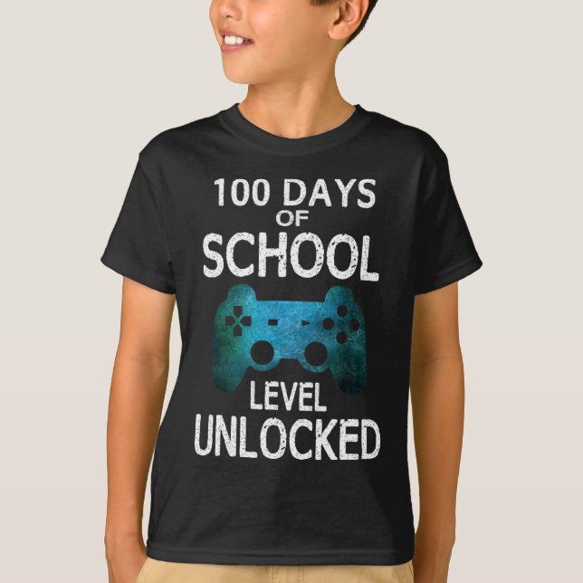Camiseta 100 Días De Desbloqueo Del Nivel De Videojuegos De (Anverso)